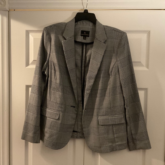 Jacket, plaid black and white - Picture 1 of 2